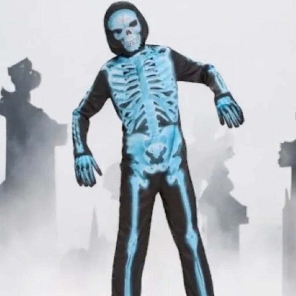 Kids X-Ray Skeleton Costume - Black and Blue